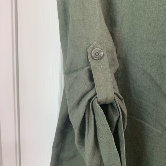 Address Maggy 100% linen dress in size 12, button down quarter sleeve - Picture 3 of 14